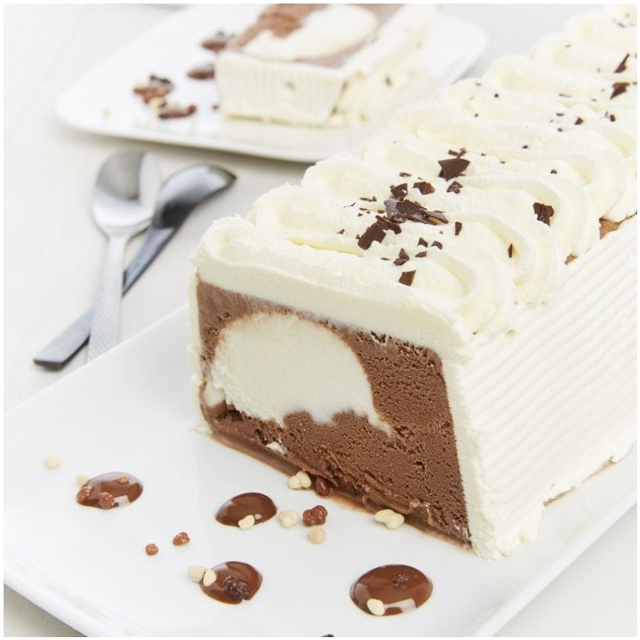 Plaisir glacé 2 chocolats fleur lait