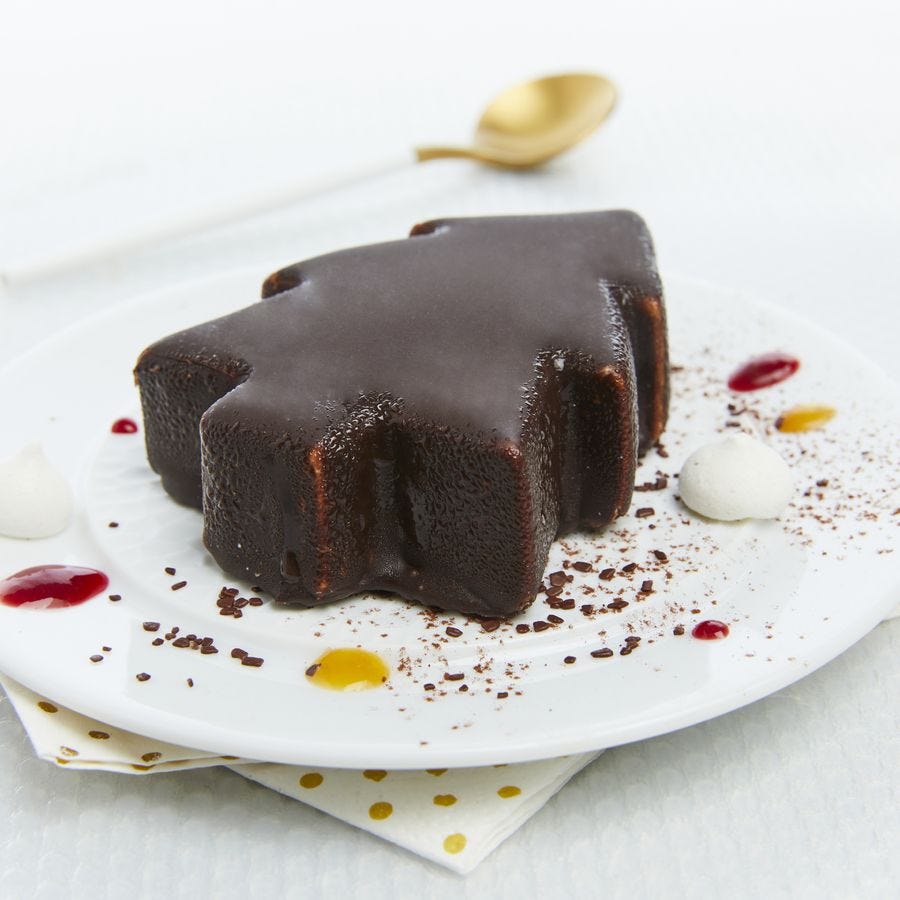 Sapin au chocolat à la glace à la vanille