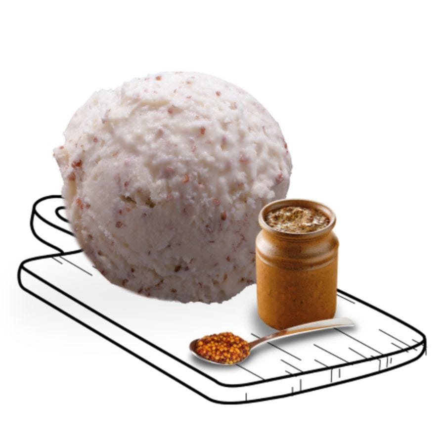 Glace moutarde à l'ancienne artisanale