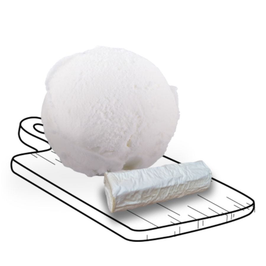 Glace chèvre Sainte-Maure de Touraine artisanale