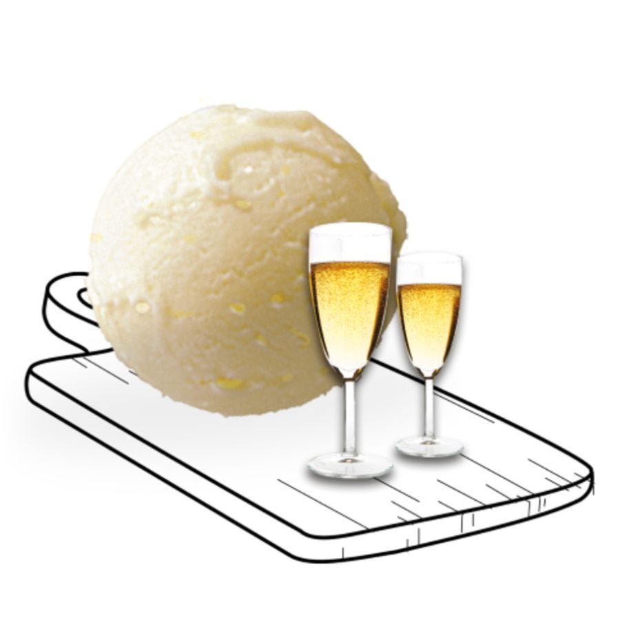 Sorbet champagne artisanal