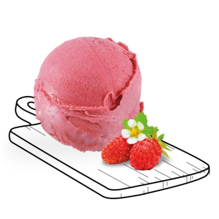 Sorbet fraise des bois artisanal