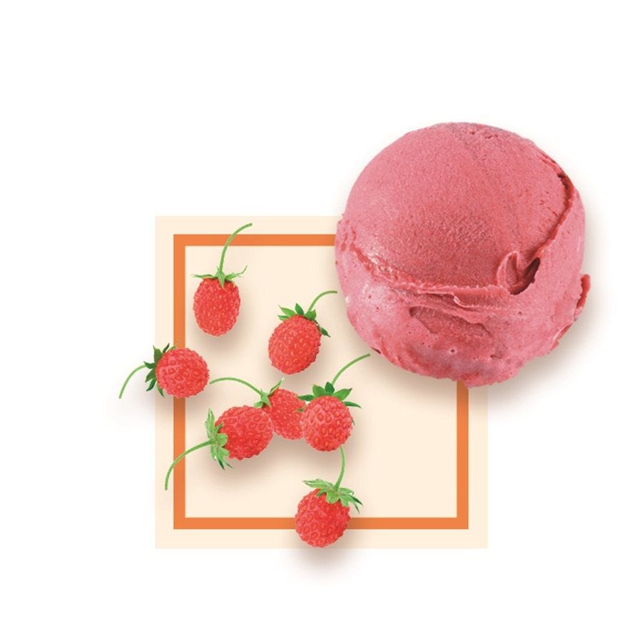 Sorbet fraise des bois artisanal