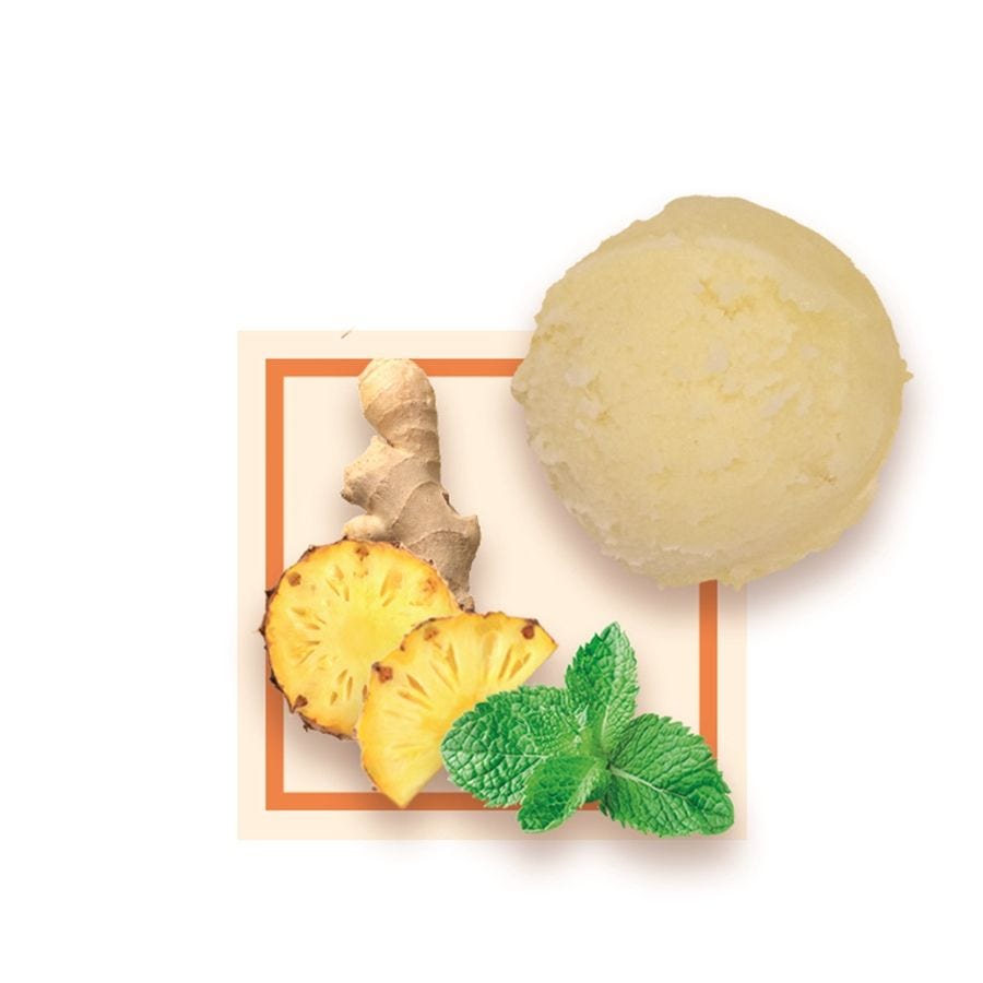 Sorbet ananas menthe gingembre artisanal