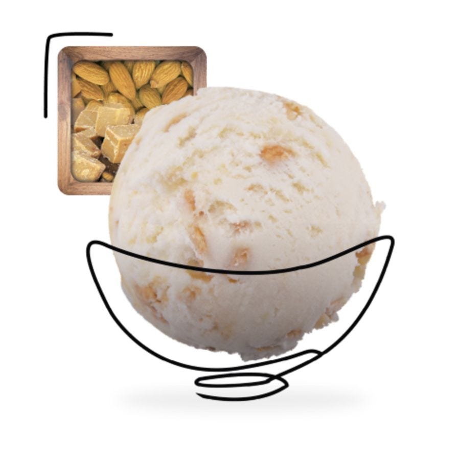 Glace amandine artisanale