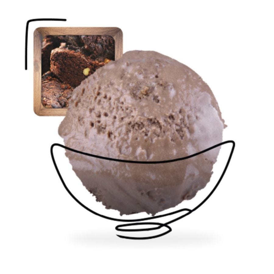 Glace brownies artisanale