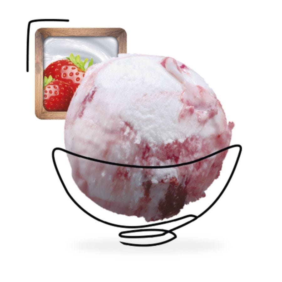 Glace bulgare fraise artisanale