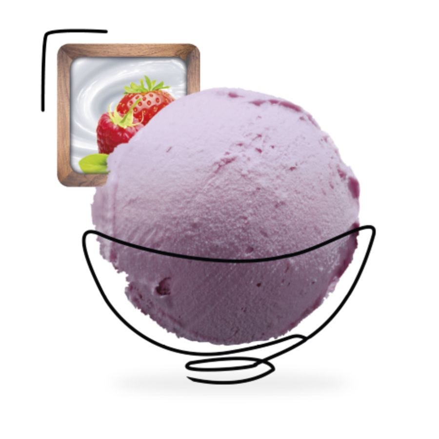 Glace bulgare fruits rouges artisanale