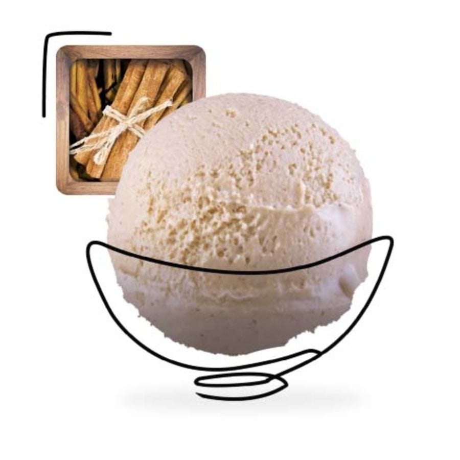 Glace cannelle de Ceylan artisanale