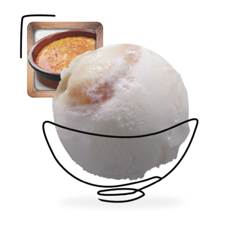 Glace crème brulée artisanale