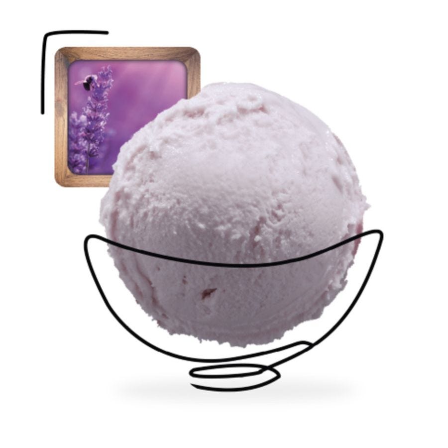 Glace lavande artisanale