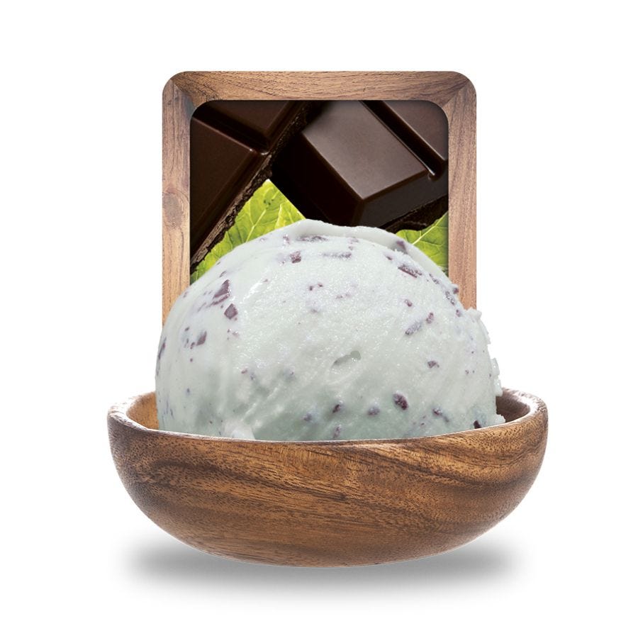 Glace menthe chocolat artisanale