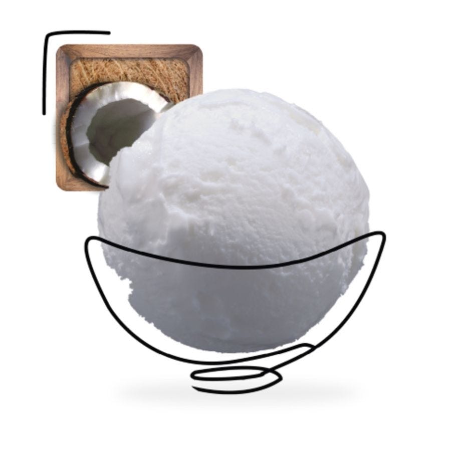 Glace noix de coco artisanale