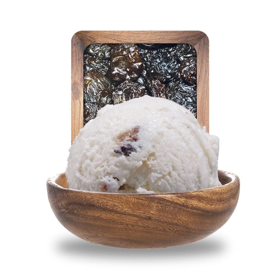 Glace pruneaux armagnac artisanale