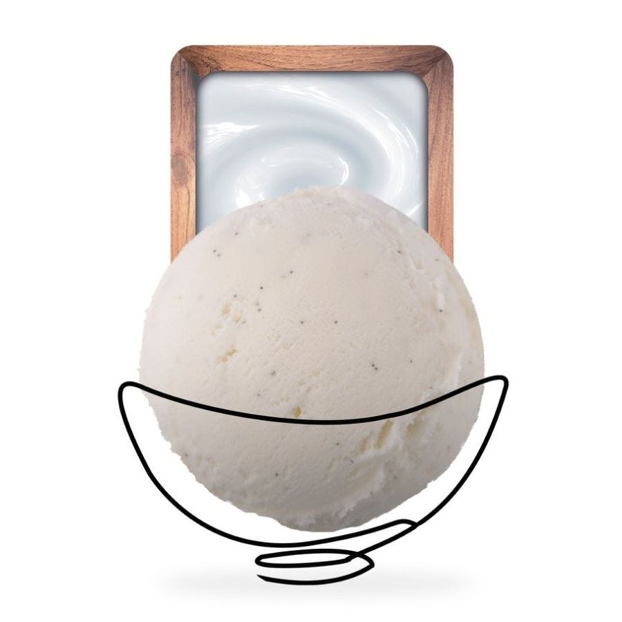Glace vanille à la crème fraîche artisanale