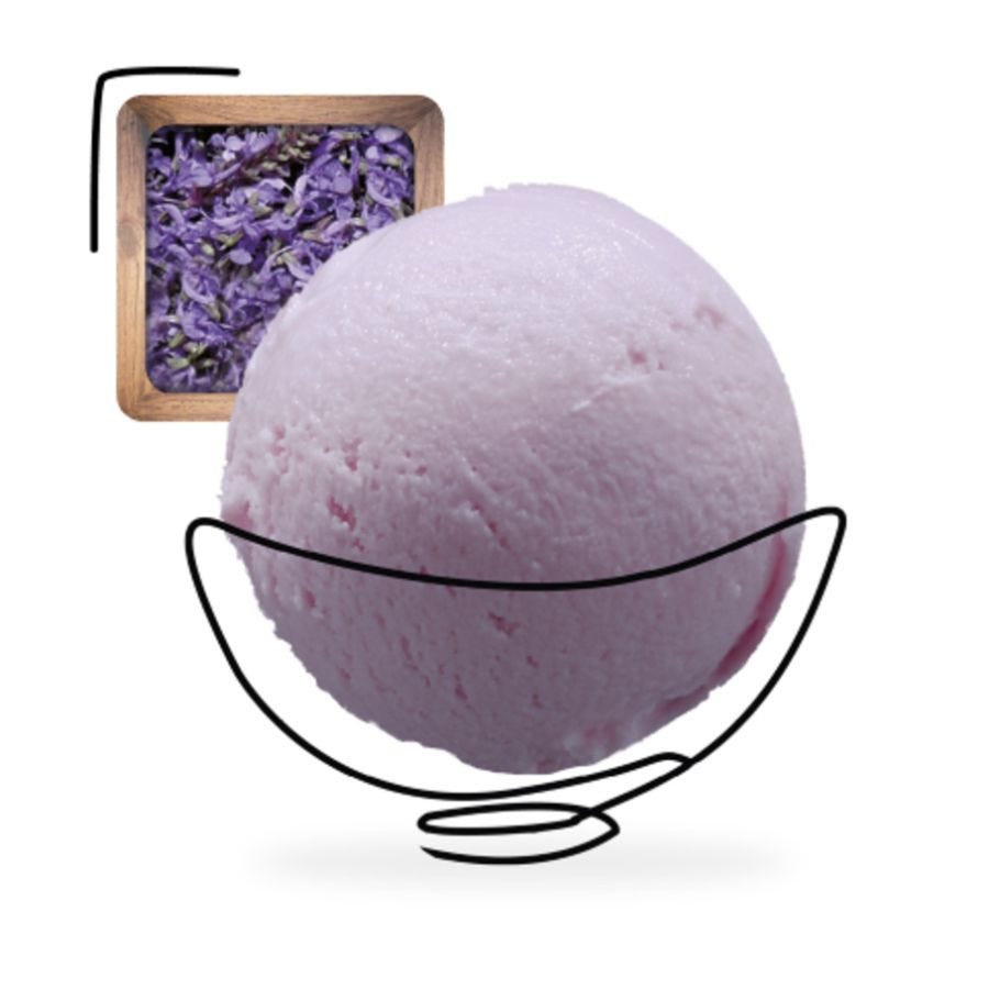 Glace violette artisanale
