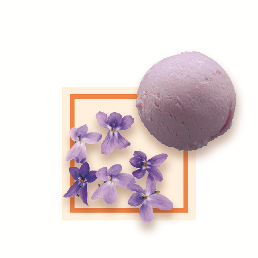 Glace violette artisanale