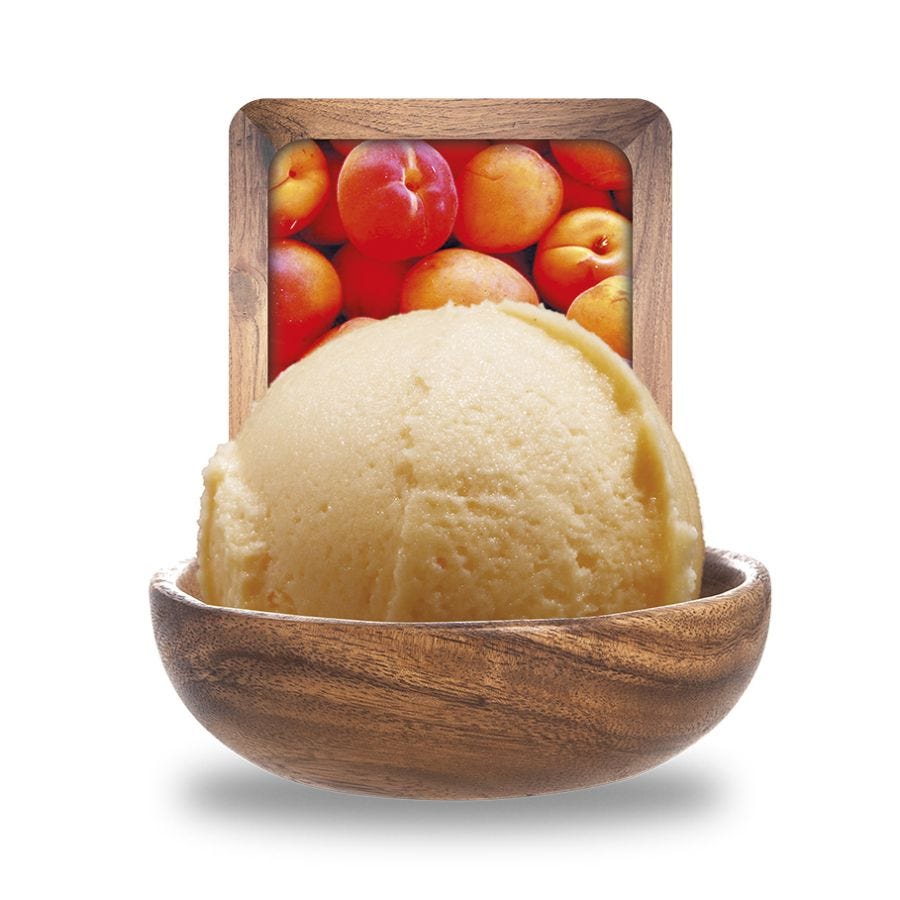 Sorbet plein fruit abricot artisanal