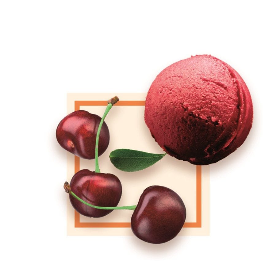 Sorbet plein fruit cerise griotte artisanal