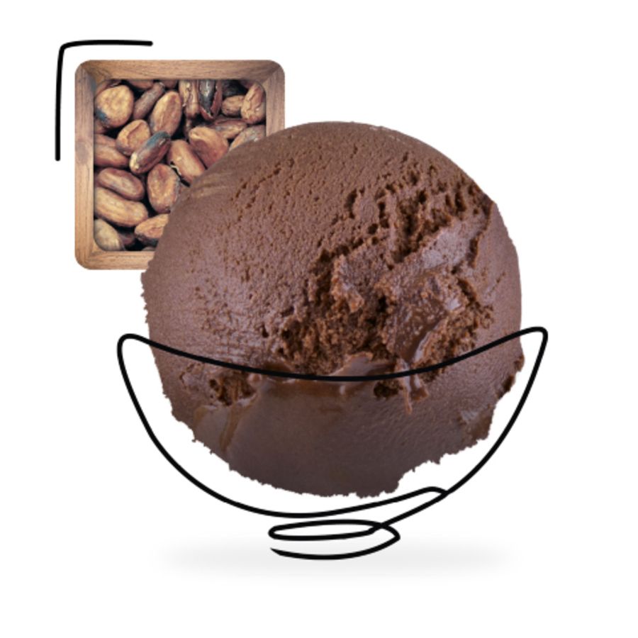 Sorbet chocolat artisanal 2.5 L/1.65 KG - Réseau Krill