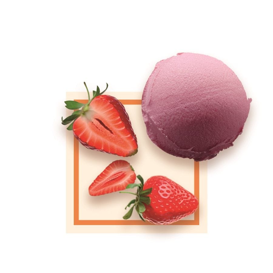 Sorbet plein fruit fraise sengana artisanal