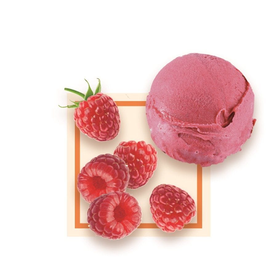 Sorbet plein fruit framboise artisanal