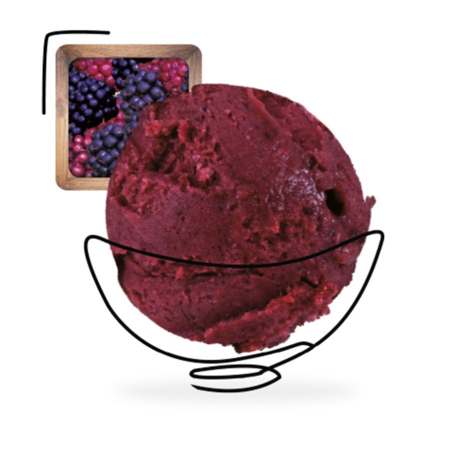 Sorbet plein fruit mûre artisanal