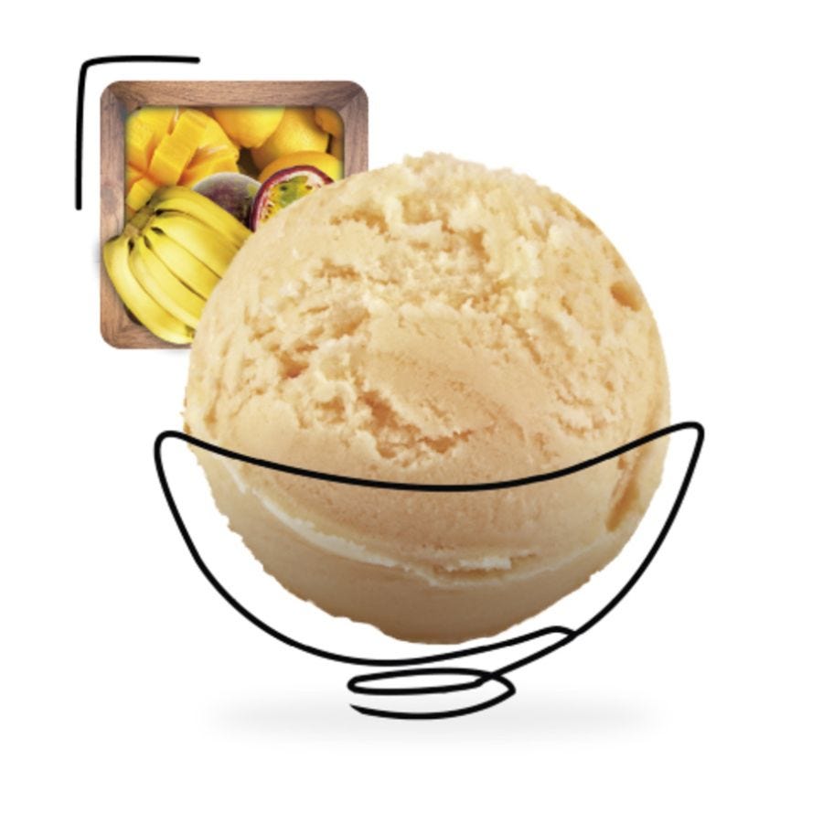 Sorbet plein fruit pabana artisanal