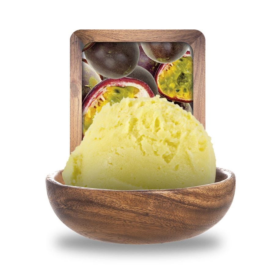 Sorbet plein fruit passion artisanal