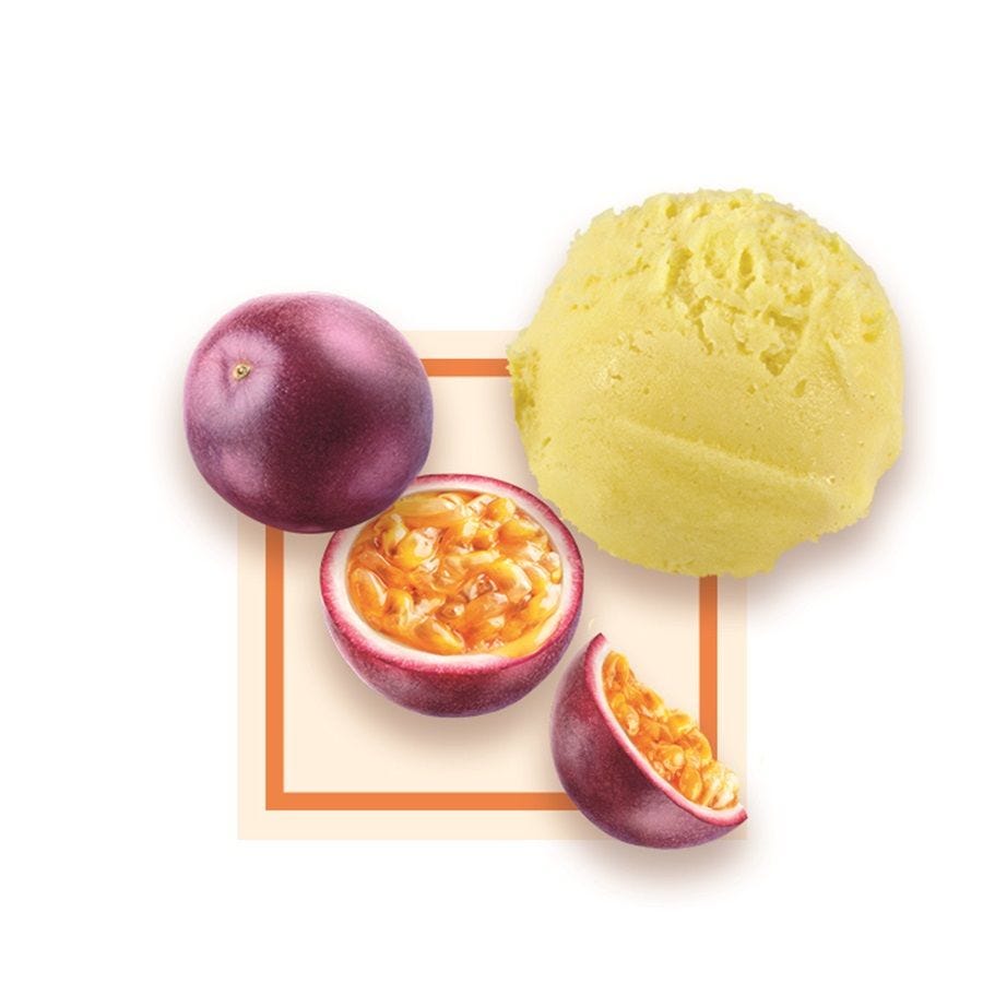 Sorbet plein fruit passion artisanal