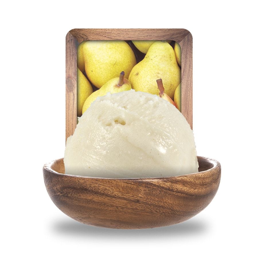 Sorbet plein fruit poire artisanal