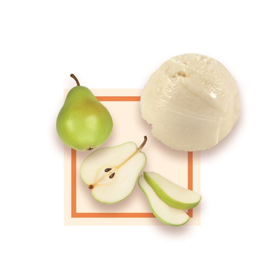 Sorbet plein fruit poire artisanal