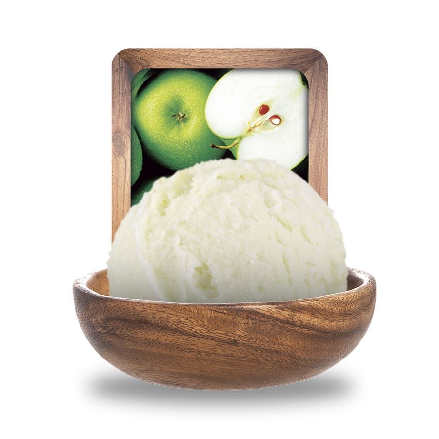 Sorbet plein fruit pomme verte artisanal