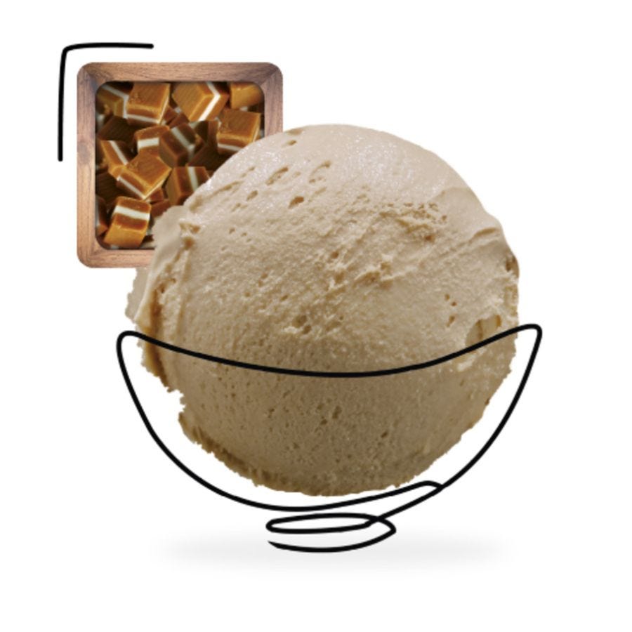 Glace caramel au beurre salé artisanale