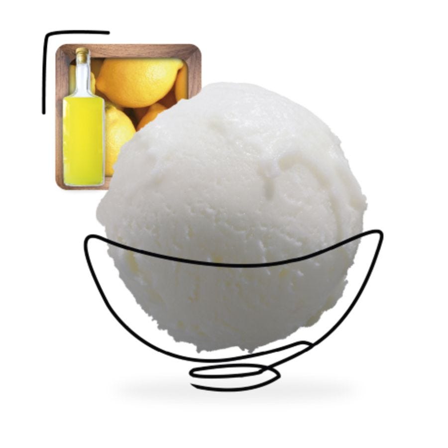 Sorbet limoncello artisanal