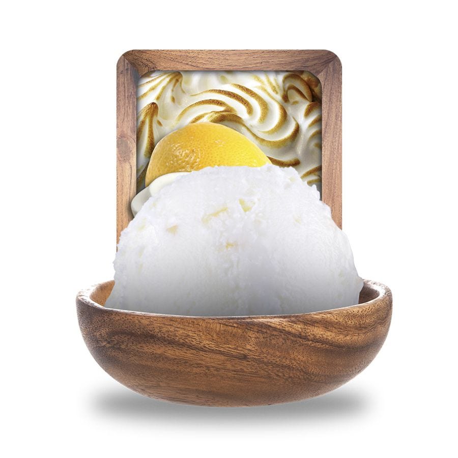 Glace tarte citron meringuée artisanale