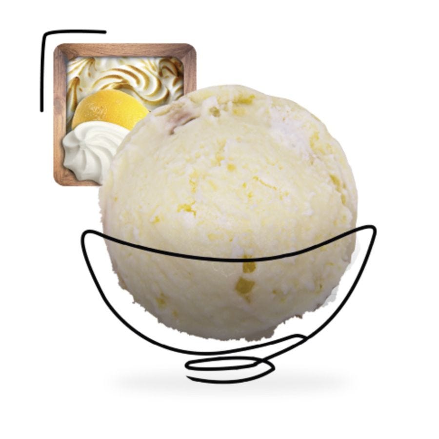 Glace tarte citron meringuée artisanale