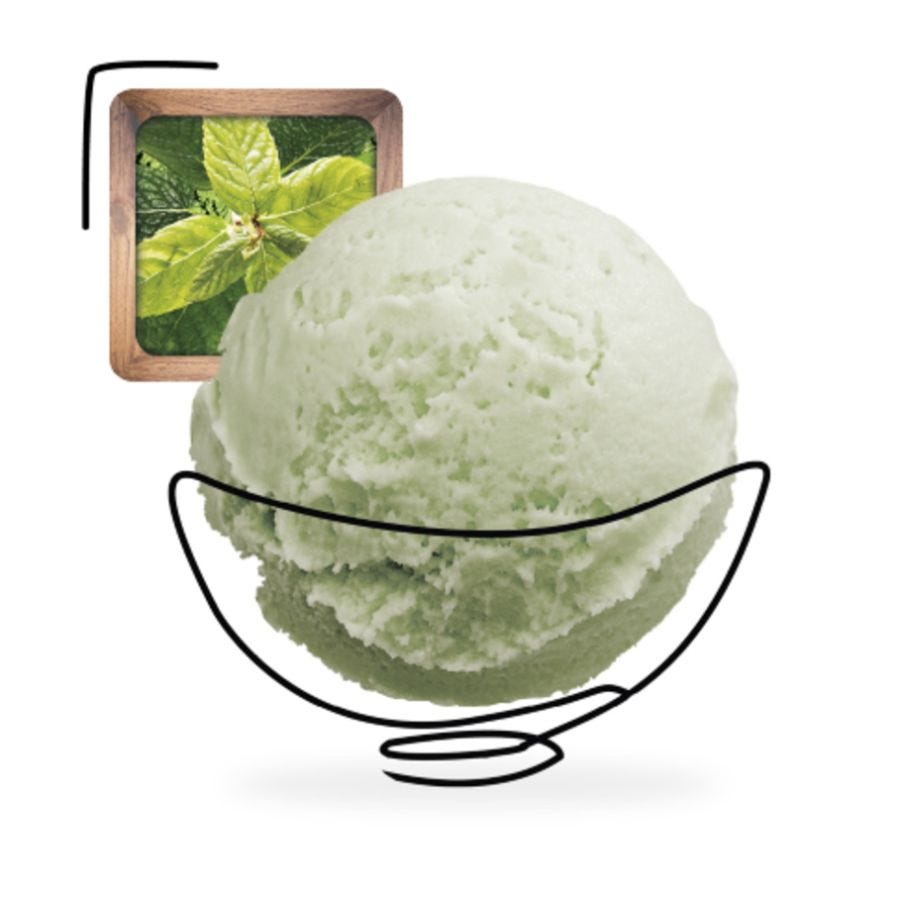 Sorbet menthe verte artisanal