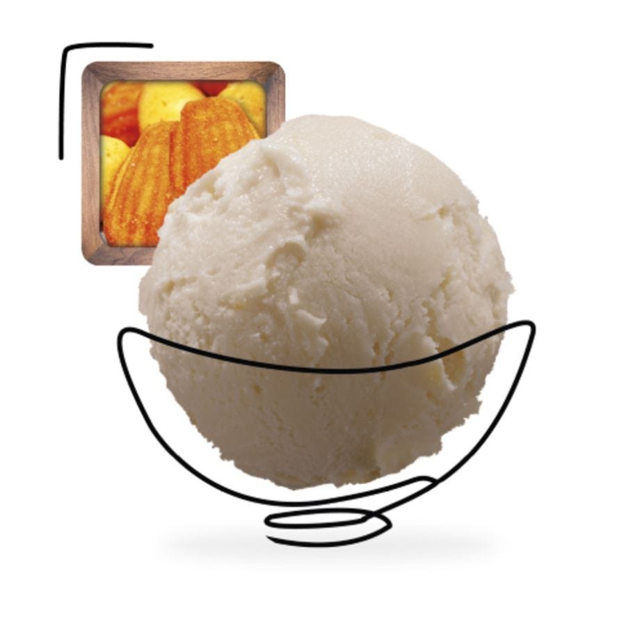 Glace madeleine de Commercy artisanale