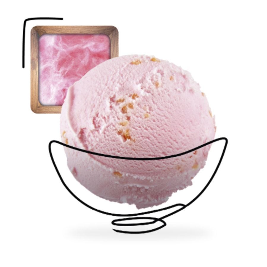 Glace barbe à papa artisanale spécial glacier 2,5 l