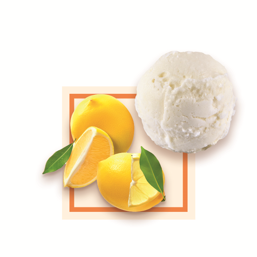 Sorbet plein fruit citron jaune artisanal pour glacier