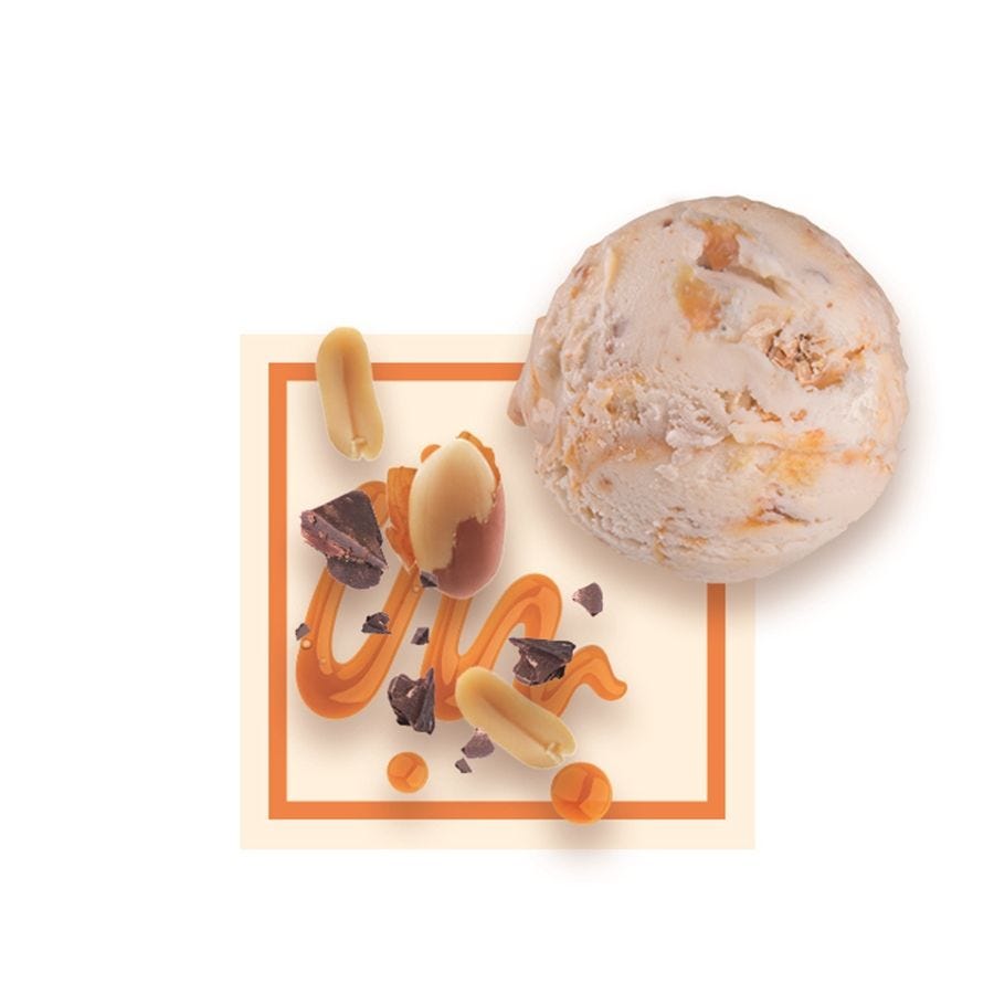 Glace barre caramel cacahuète artisanale pour glacier