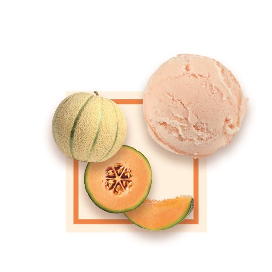 Sorbet plein fruit melon charentais artisanal