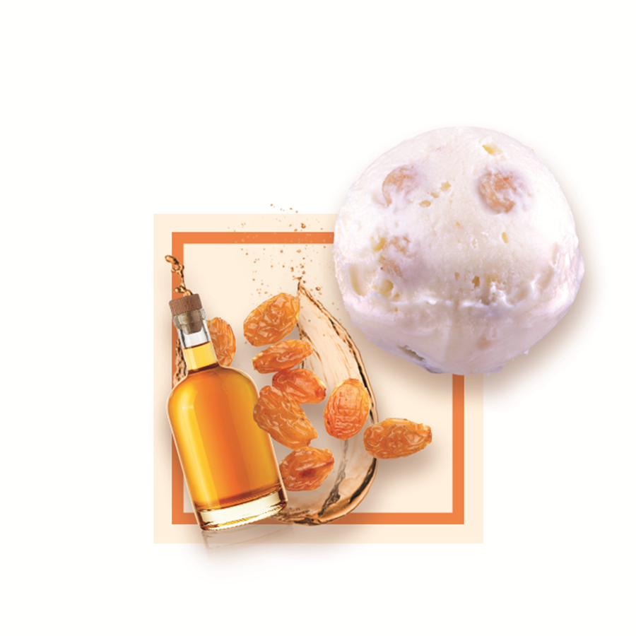 Glace rhum raisin artisanale 8 l