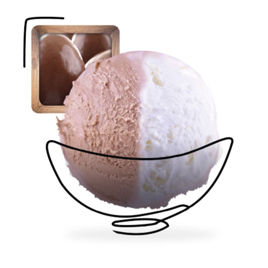 Glace duo chocolat artisanale spécial glacier