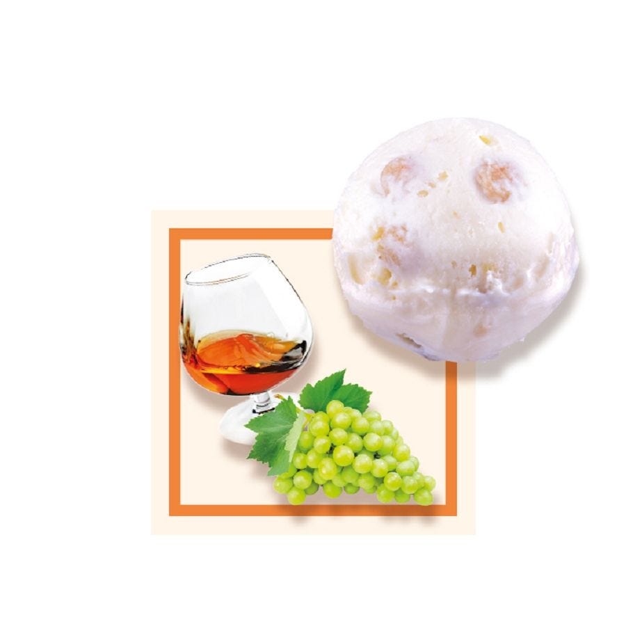 Glace cognac raisins artisanale