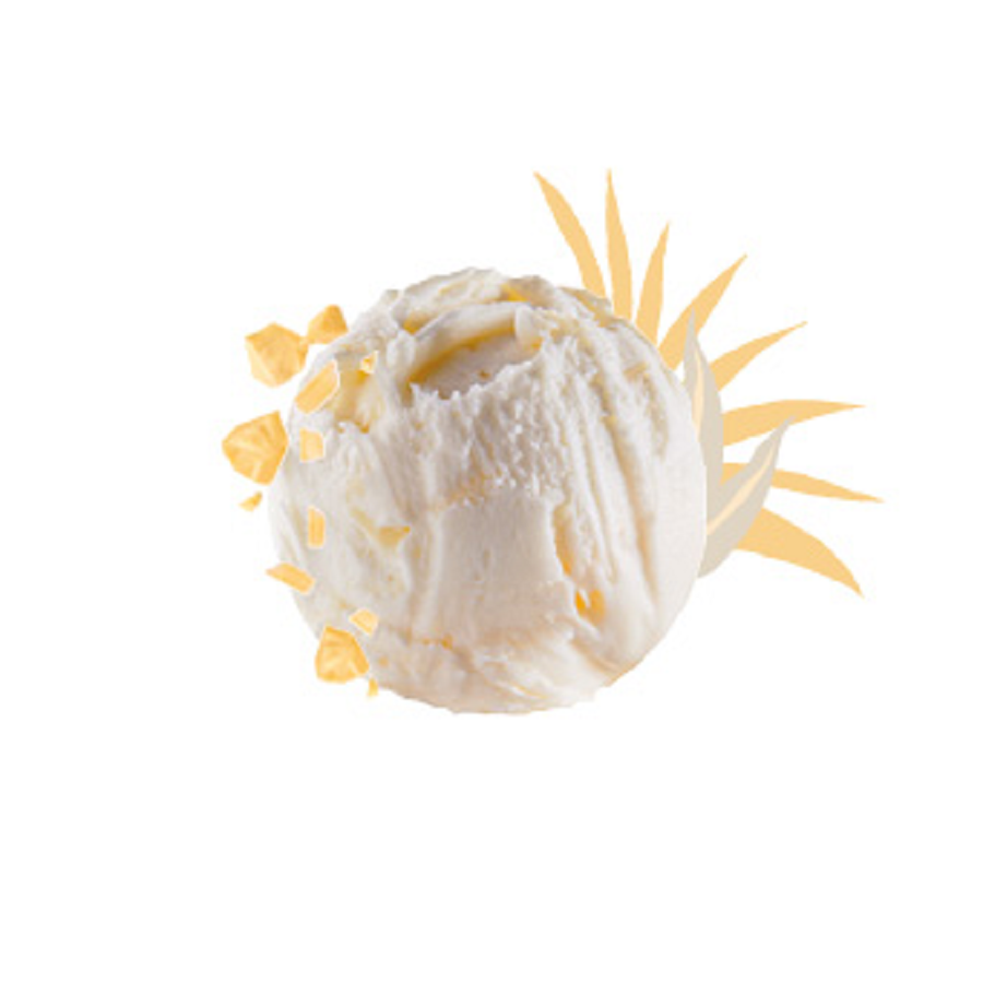 Crème glacée chocolat blanc 