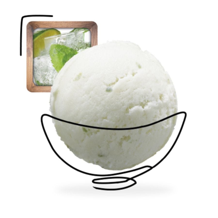 Sorbet mojito artisanal