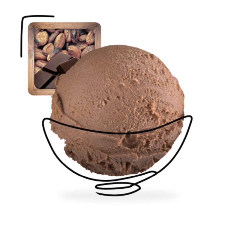Glace chocolat du Pérou artisanale