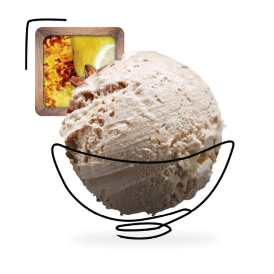 Glace crème catalane artisanale